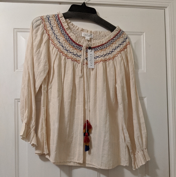 Velvet by Graham & Spencer Tops - NWT boho top 100% cotton.